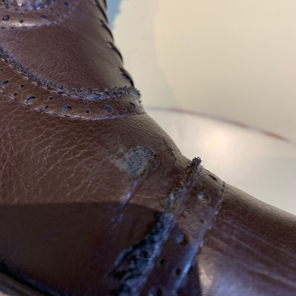 Jacobies Brown faux leather riding boots - Picture 6 of 7